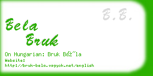 bela bruk business card